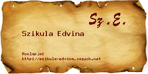 Szikula Edvina névjegykártya